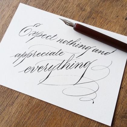 Basic Copperplate Calligraphy Lessons (4 Sessions)