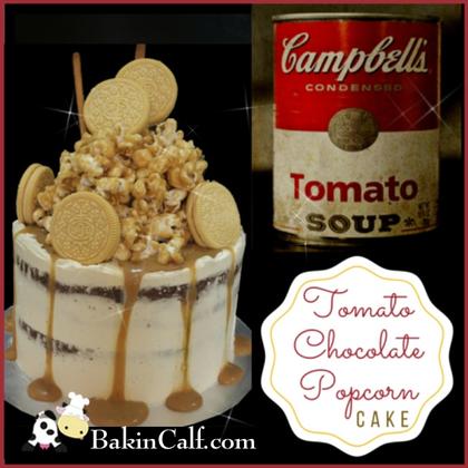 Tomato Chocolate Popcorn Cake