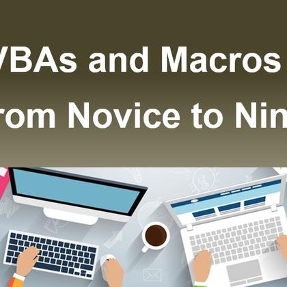 VBAs and Macros - From Novice to Ninja