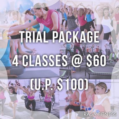Fitness Class Trial Package - 4 Classes $60