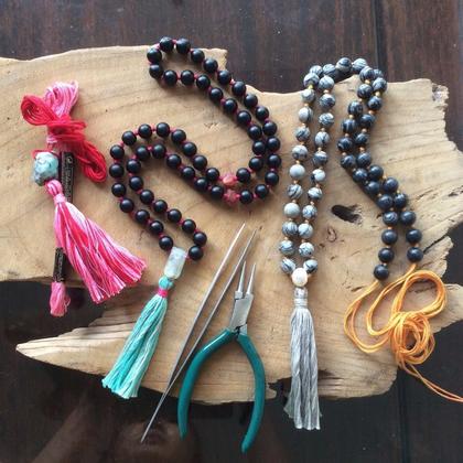 Pearl / Bead Knotting Tassel Necklace (Mala Making) - PRIVATE LESSON