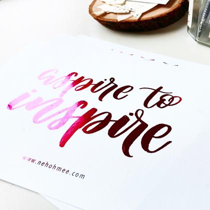 Foiling + Watercolour Brush Calligraphy