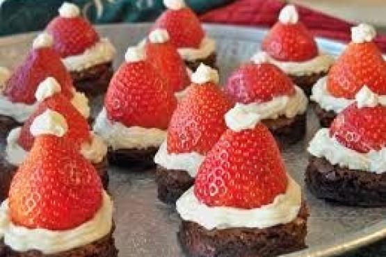 Santa Hat Brownies for Kids (ages 4 to 12)