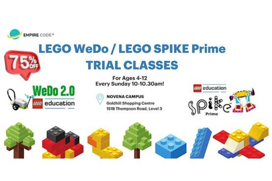 75% Discount for LEGO Robotics Trial Classes for Ages 4-12