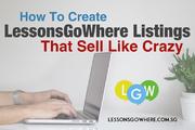 ​How To Create LessonsGoWhere Listings That Sell Like Crazy