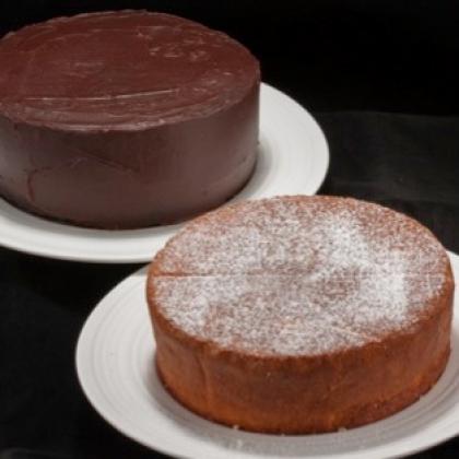 Basic Baking 102: Traditional Butter Cake and Chocolate cake with dark chocolate ganache filling