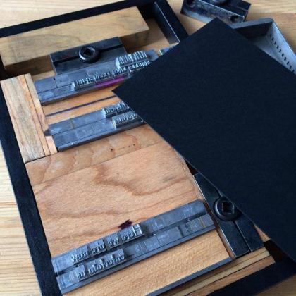 Introduction to Letterpress Printing and Basic Typesetting