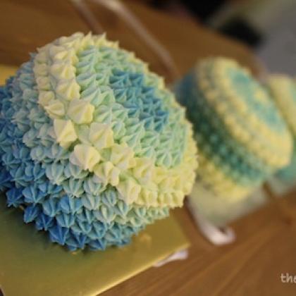 Ocean Blue Ombre Cake