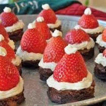 Santa Hat Brownies for Kids (ages 4 to 12)