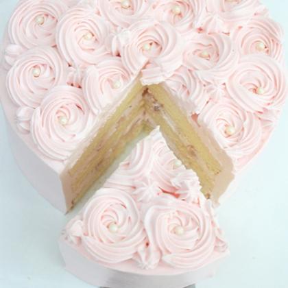 Lychee Rosette Cake