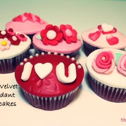 Red Velvet Fondant Cupcakes