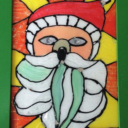 Happy Holidays - Stained Glass Painting for Kids