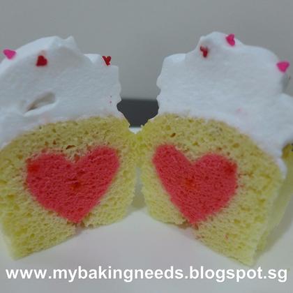 Surprise Hearts Inside Cupcakes
