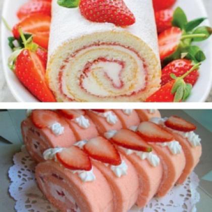Famous Premium Strawberry Swiss Roll