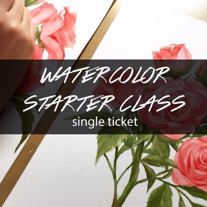 Watercolour Starter Class (Teens & Adults) single ticket