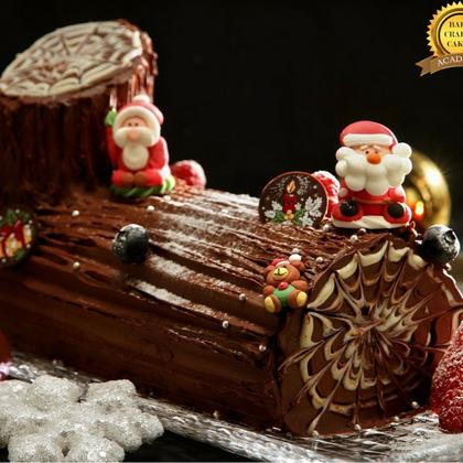 2018 CHRISTMAS DOUBLE CHOCOLATE LOGCAKE BAKING & DECORATION