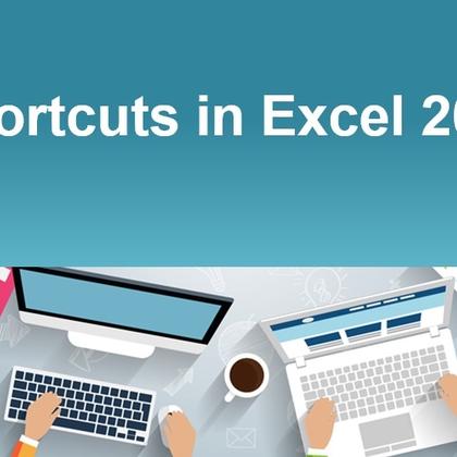 Shortcuts in Excel 2013