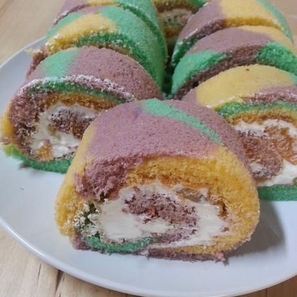 Parent+Kid Bonding Baking - Rainbow Swiss Roll