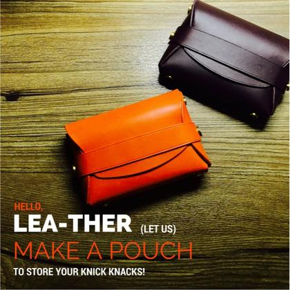No-sew leather pouch