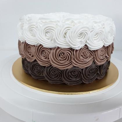 Triple Chocolate Rose Cake