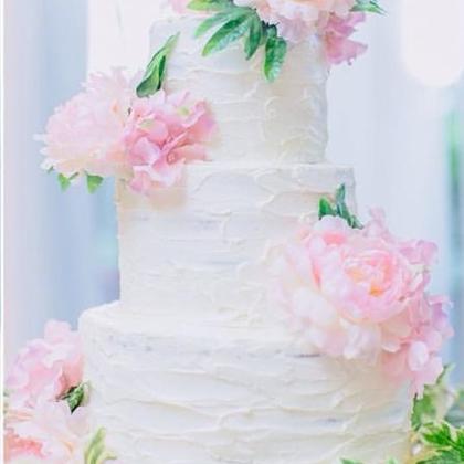 One-on-One Garden Inspired 3 Tier Wedding Cake