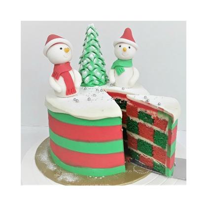 Checkerboard Christmas Cake