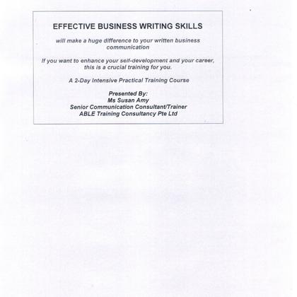 Effective Business Writing Skills