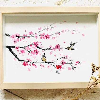 Learn 2 skills in 1 workshop! Cherry Blossom x Brush Calligraphy @Cafe de Paris, 313 Somerset, Somerset MRT