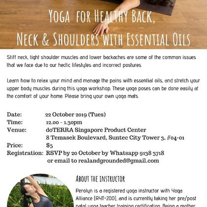 Yoga for Healthy Back, Neck & Shoulders with Essential Oils