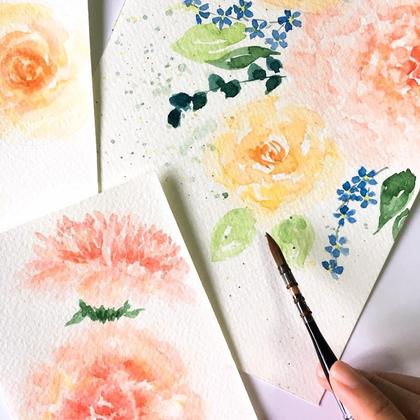 Online Watercolor Floral Painting (Zoom)
