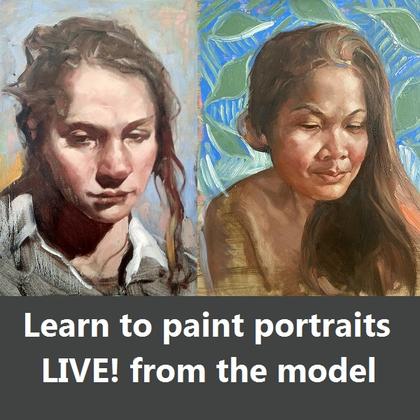 Learn how to Paint Portrait Alla Prima from live model