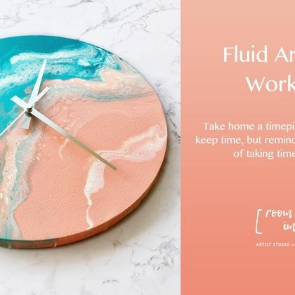 Fluid Art Clock Workshop with Room to Imagine