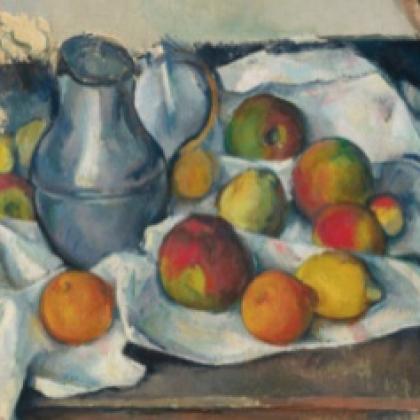 Holiday 3 sessions Zoom Workshop (Acrylic Painting): Study of Paul Cézanne – Pitcher and Fruit (1894)