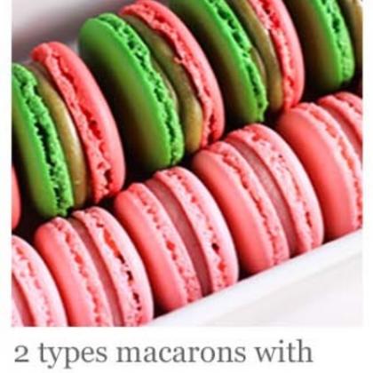 Two type of Macarons with filling