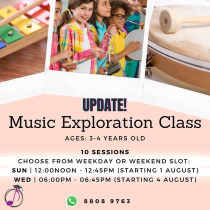 ENDED - Music Exploration Class (3-4 years old)