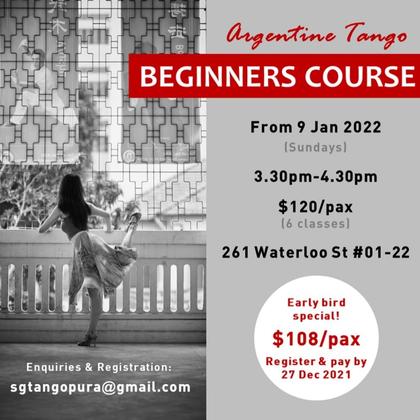 Argentine Tango Beginner Course (Jan 2022)