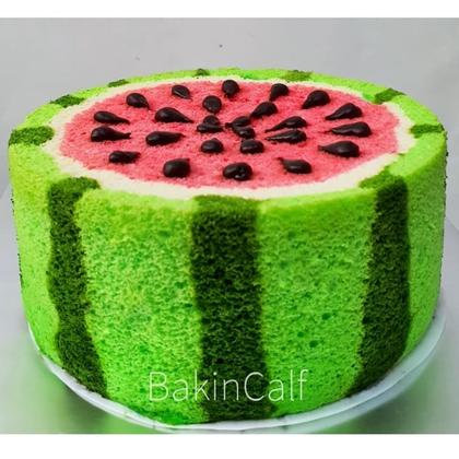 Watermelon Chiffon Cake