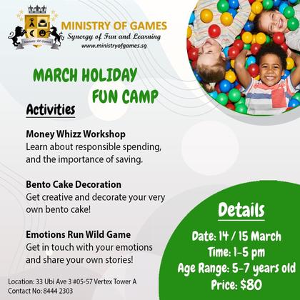 March Holiday 3-In-1 Fun Camp (Age 5-7)