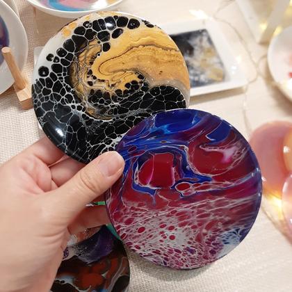 Acrylic Pour Coasters Workshop by Room To Imagine