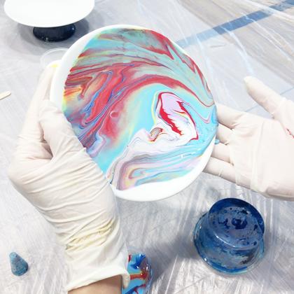 Acrylic Pour Dish Workshop by Room To Imagine