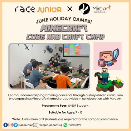 RACE Junior x Miro Art: Minecraft Code & Craft Camp