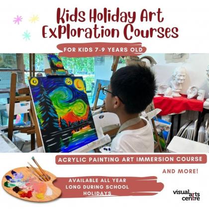 Kids (7-9YO) Holiday Classes - Professional Intensive Acrylic Painting Bootcamp 8 Sessions $698nett
