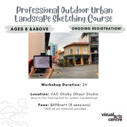 Youth (10-18YO) Holiday Classes - Professional Holiday Outdoor Urban Landscape Sketching Bootcamp 8 Sessions $698nett