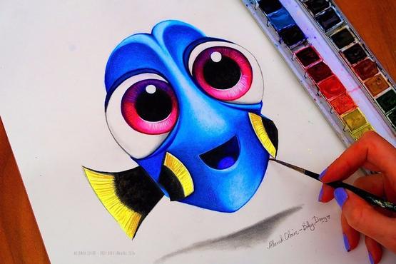 Finding Dory Cartoon Illustration Drawing Classes In Singapore Lessonsgowhere
