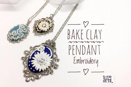 Bake Clay Pendant Embroidery Workshop
